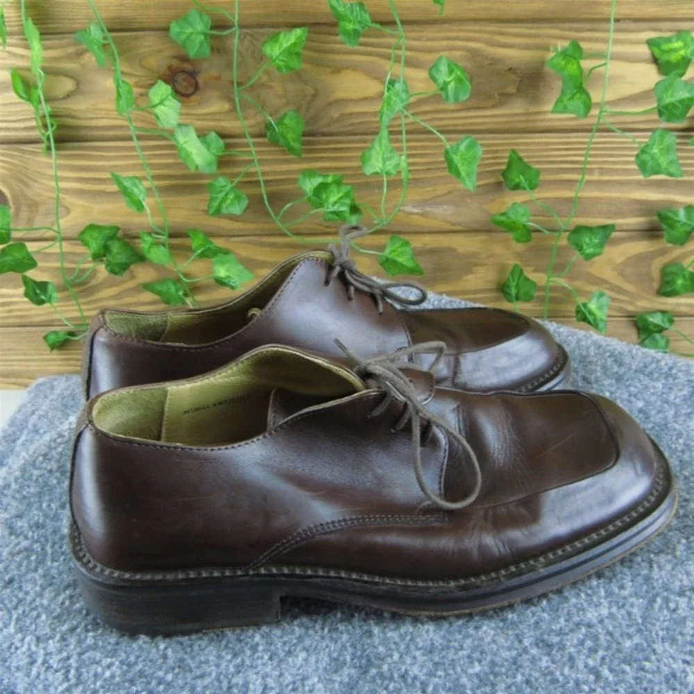 Kenneth Cole Men's New York Derby Oxfords Brown Leather Sz 7.5M Gently Used 2025